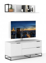 Полка в гостиную Ситй большая белый / City