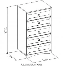 Комод АДЕЛЕ 12 Дуб Сонома (спальня) / ADELE