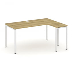 Стол эргономичный правый CОНCЕПТ CН.ОСА-002(Р) Дуб Винченцо Белый / CONCEPT CN.OSA-002(R)