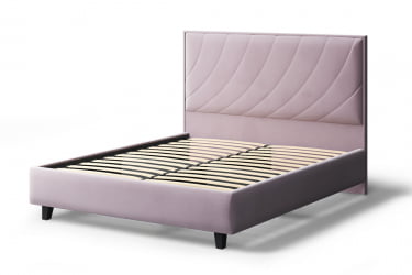 Кровать СОФИЯ 2000*1600мм (на опорах), велюр НЕО 15 (лиловый), (б/основания, б/матраса) / NEO