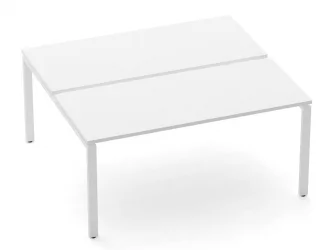 Письменный стол для двоих Дека П-обр. каркас 7.145.16 Белый / Deka