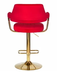 Стул барный ДОБРИН CХАРЛЙ ГОЛД Красный велюр МДЖ9-45 / DOBRIN CHARLY GOLD MJ9-45
