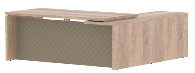 Стол руководителя левый Торр ЛУКС ТЛCТ 2020 Л Дуб Каньон Капучино / Torr LUX TLCT L