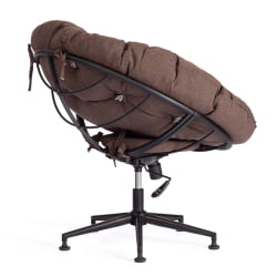 Кресло CЛОУДЕ рогожка/металл, 97х98х90-96см, коричневый, 3М7-147 / CLOUDE