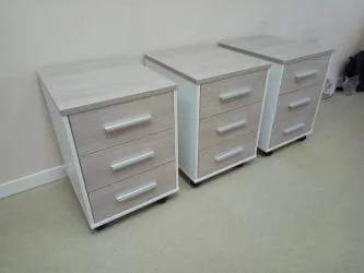 Тумба подкатная Дека 9.05.01 Дуб Сантана светлый/Белый / Deka