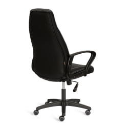 Кресло ИНТЕР (24) кож/зам/ткань, черный/серый, 36-6/207/ТВ-12/ТВ-11 / INTER 36-6/207/TW-12/TW-11