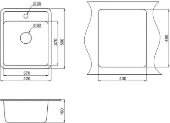 Мойка СТАНДЭРТ 4202 Черный / STANDART