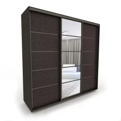 Черный шкаф-купе Акцент-Квадро КЛ 1500х600 Венге/Бронза