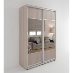 Шкаф в гостиную Акцент-Дуэт Д 1000х600 Ясень шимо светлый