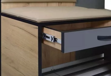 Прихожая Ольга-Лофт 4 Дуб Крафт золотой Темно-серый