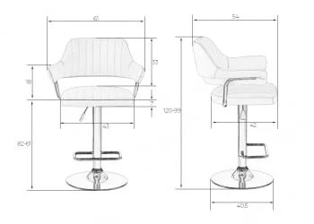 Стул барный ДОБРИН CХАРЛЙ Коричневый / DOBRIN CHARLY