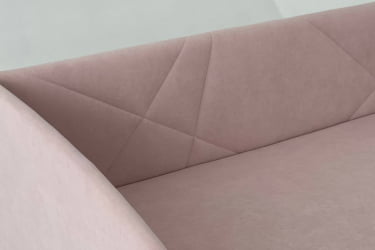 Односпальная кровать с подъемным механизмом Бест (Софа) КМ.С-15 нежно-розовый (велюр) / КМ.S-15