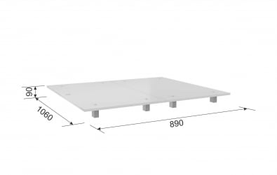 Кровать 0.9 Настил КМ.4-00.3 белый