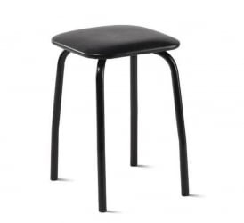 Табурет кухонный 320х320 мм Черныйй/Металл Черная шагрень