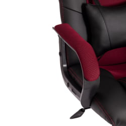 Кресло ДРИВЕР (22) кож/зам/ткань, черный/бордо, 36-6/ТВ-13 / DRIVER 36-6/TW-13