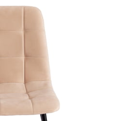 Металлический стул CХИЛЛЙ МАКС Велюр/металл , 45 х 54 х 90 см , бежевый/черный / CHILLY MAX