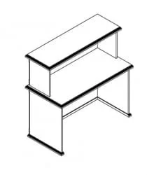 Стойка ресепшен РМС 120 Бук тиара / RMS
