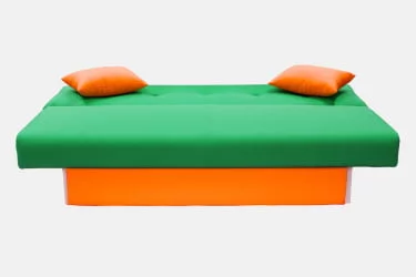 Диван тканевый МАНГО 4 (2 категория) Зеленый Оранжевый / MANGO