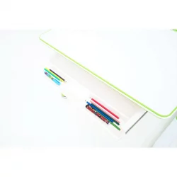 Школьная парта РИФФОРМА Комфорт-80 Белый Зеленый / RIFFORMA Comfort-80