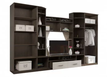 Классическая стенка в гостиную Атланта Венге Дуб