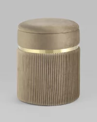 Банкетка Миранда с ящиком велюр Бежевый