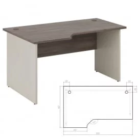 Стол эргономичный левый Нев Лине НЛН36315531 Дуб шамони темный / New Line NLN36315531