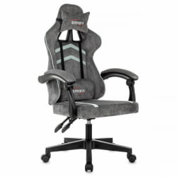 Кресло компьютерное БРАБИКС Шоотер ГМ-12, 2 подушки, ткань, серое / BRABIX Shooter GM-12,