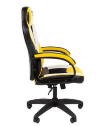 Кресло геймерское CХАИРМАН ДРАЙВ (ГАМЕ) 17 черный/желтый/белый / CHAIRMAN (GAME)
