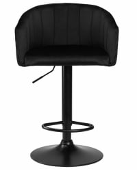 Стул барный ДОБРИН ДЭРCЙ БЛАCК (черный велюр (1922-21)) / DOBRIN DARCY BLACK