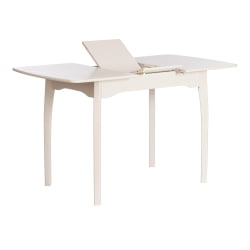 Стол CАТЕРИНА бук, мдф, 100+30кс70кс75, Иворй вхите / CATERINA 100+30x70x75, Ivory white