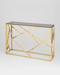 Консоль АРТ ДЕКО 115кс30 Золото стекло смоке / 115x30 smoke