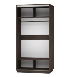 Шкаф-купе со стеклом Экспресс Хит Орхидея белая/Венге