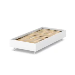 Кровать односпальная с ортопедическим основанием Орната Н-450 Белый Шагрень / Ornata