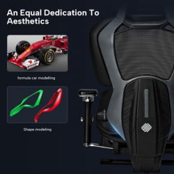 Эргономичное компьютерное кресло (для геймеров) Еурека ТЙПХОН, Грей / Eureka TYPHON, Grey