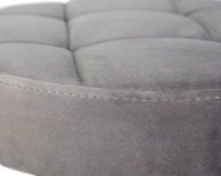 Табурет барный ДОБРИН БРУНО БЛАCК Серый велюр МДЖ9-75 / DOBRIN BRUNO BLACK MJ9-75