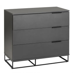 Комод 3 ящика CИТЙ 400955801х Графит / CITY 400955801h