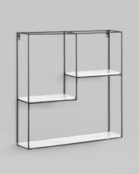 Полка Скуаре черная Черный мрамор / Square