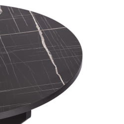 Стол МАНЗАНА ЛДСП/ХПЛ/металл, 80 х 80 х 75 см, Мрамор черный/черный / MANZANA ЛДСП/HPL/металл,