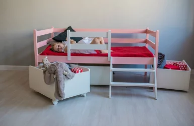 Лестница к кроватям 1600*800 РооРоом ВК-101 Белая / RooRoom VK-101