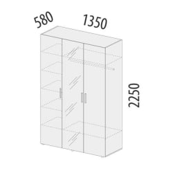 Детский шкаф для одежды Николь 901.12
