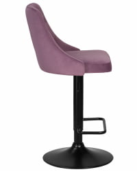 Стул барный ДОБРИН ДЖОСЕПХ БЛАCК (пудрово-сиреневый велюр (МДЖ9-52)) / DOBRIN JOSEPH BLACK (MJ9-52))
