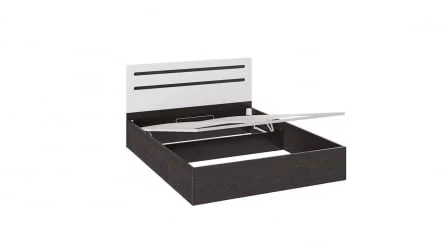 Кровать с подъемным механизмом Фьюжн ТД-260.01.04 Белый глянец Венге Линум