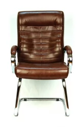 Кресло для посетителей Еверпроф Орион CФ Экокожа Коричневый / Everprof Orion CF