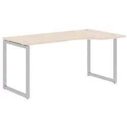 Стол письменный правый КСТЕН-К КСКCЕТ 169 Р Бук Тиара Алюминий / XTEN-Q XQCET R