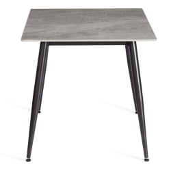 Обеденный стол Аустен/Остин столешница керамика (глянцевая) / опоры металл, серый/черный, 120кс80кс75 см / Austen/Остин 120x80x75