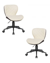 Офисное кресло для персонала ДОБРИН РОРЙ (кремово-коричневый) 2 шт / DOBRIN RORY