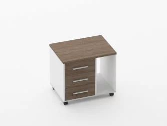 Тумба подкатная с нишей Дека 9.05.02Пр Дуб Верцаска/Белый / Deka