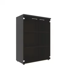 Шкаф со стеклянными дверьми и топом КСМC 85.2 Легно Темный / XMC