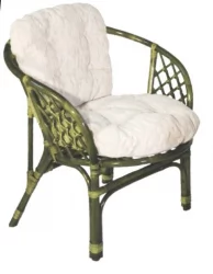 Кресло Багама, подушки светлые обычные Бахама4 олива / Bahama4