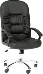 Кресло руководителя CХАИРМАН 418 ПВC Черный / CHAIRMAN PVC